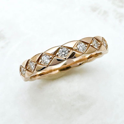 Chanel Coco Crush Diamond Pink Gold Ring 49 Approx 9 U