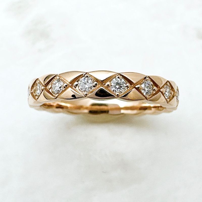 Chanel Coco Crush Diamond Pink Gold Ring 49 Approx 9 U