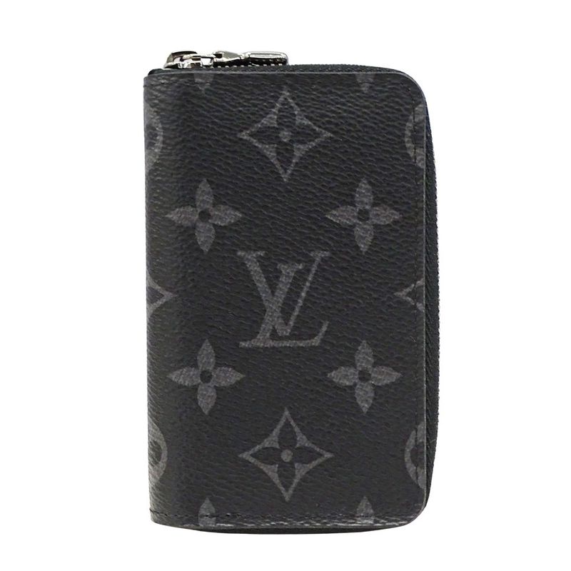 Louis Vuitton Wallets Men's Brand Coin Case Monogram Eclipse Zippy Coin Purse
