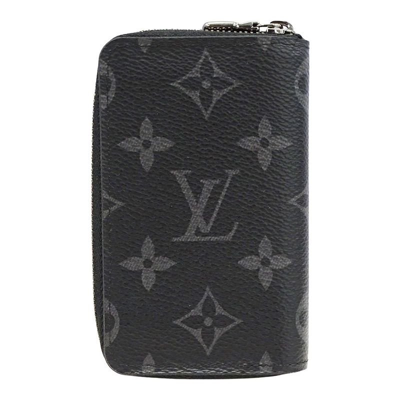 Louis Vuitton Wallets Men's Brand Coin Case Monogram Eclipse Zippy Coin Purse