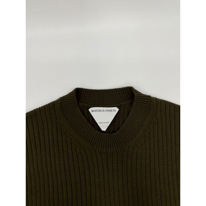 Bottega Veneta Khaki Cashmere Knit Long Sleeves XS