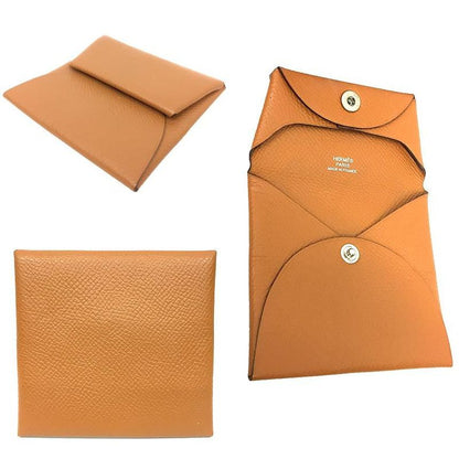 Hermes Bastia Coin Case Coin Purse Porte-monnaie Bastia Gold Camel Aq11868