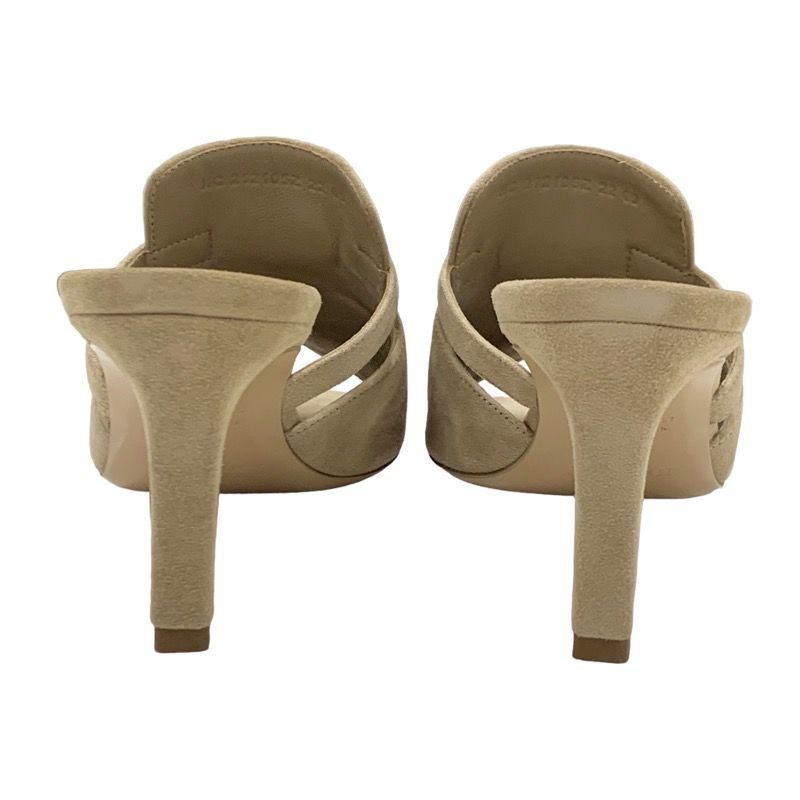 Hermes Cute Sandals Shoes Suede Beige Mules Kelly Hardware