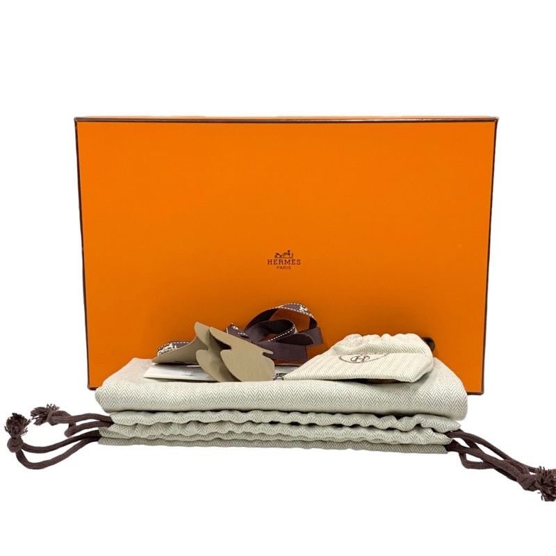 Hermes Cute Sandals Shoes Suede Beige Mules Kelly Hardware