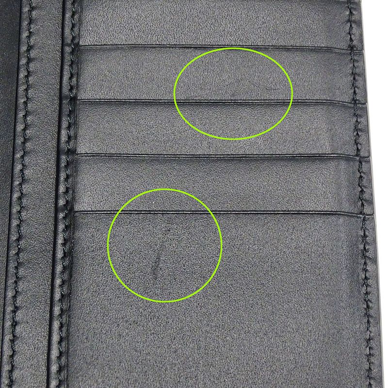 Gucci Wallets Men's Branded Long Wallet Cima Leather Black 779828 Foldable Logo