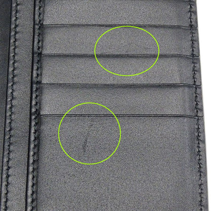 Gucci Wallets Men's Branded Long Wallet Cima Leather Black 779828 Foldable Logo