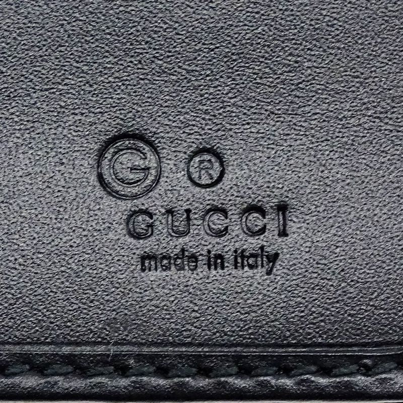 Gucci Wallets Men's Branded Long Wallet Cima Leather Black 779828 Foldable Logo