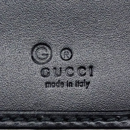Gucci Wallets Men's Branded Long Wallet Cima Leather Black 779828 Foldable Logo