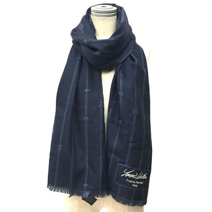 Louis Vuitton Etoile Monogram Stripes M79092 Navy Men's Shawl Never Used Aq11870