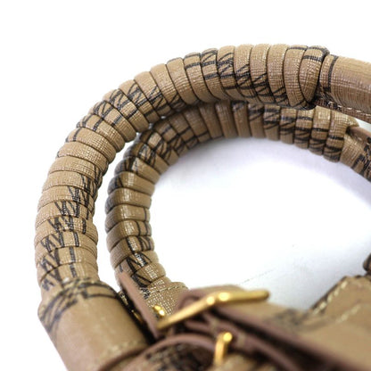 Balenciaga 671342 Bistro Basket XS 2WAY Handbag Shoulder Bag Brown With