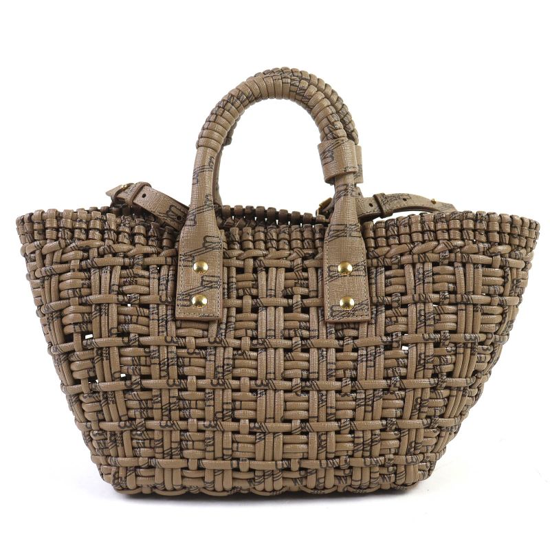 Balenciaga 671342 Bistro Basket XS 2WAY Handbag Shoulder Bag Brown With