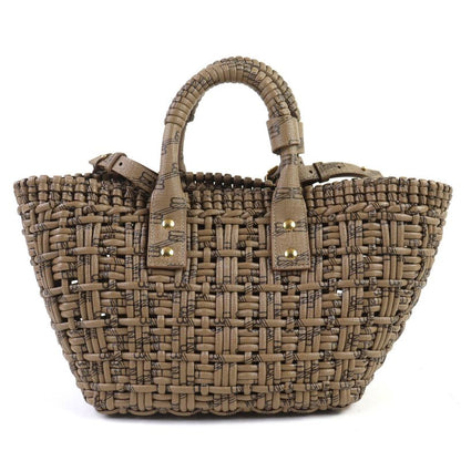 Balenciaga 671342 Bistro Basket XS 2WAY Handbag Shoulder Bag Brown With