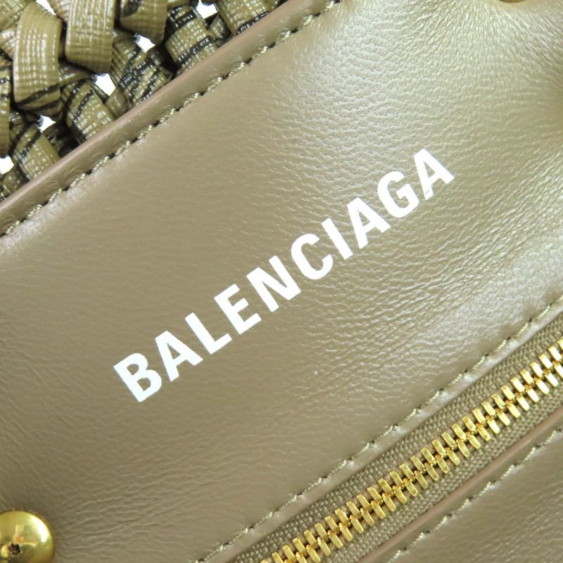 Balenciaga 671342 Bistro Basket XS 2WAY Handbag Shoulder Bag Brown With