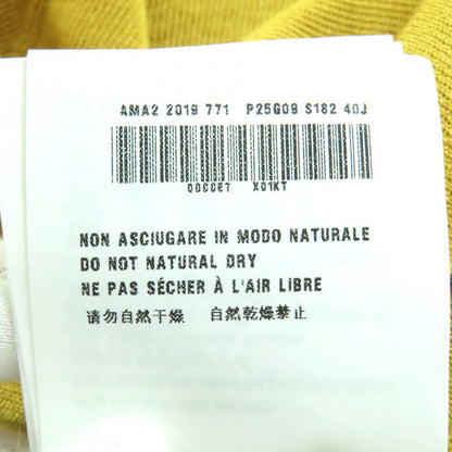 Prada P25609 Cashmere Silk V-neck Long Sleeve Knit Cardigan Mustard 42 Genuine