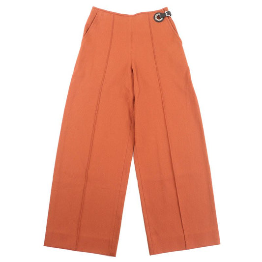 Hermes 22SS 2e0405d6 100% Cotton Centerline Wide Pants With Belt Hardware