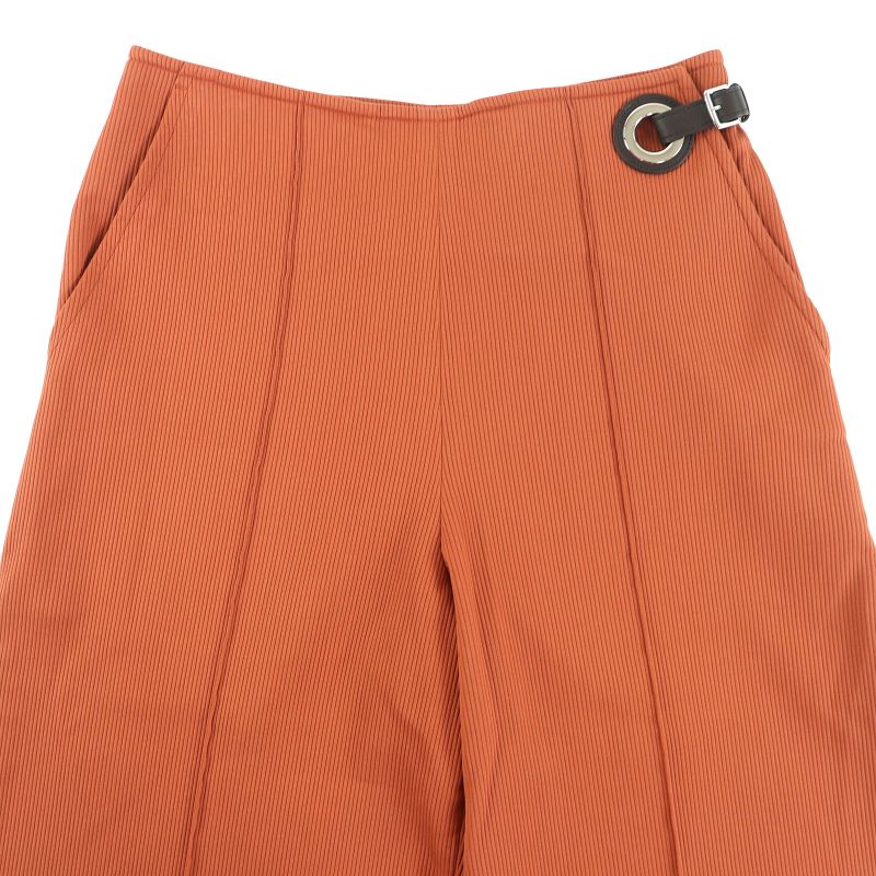 Hermes 22SS 2e0405d6 100% Cotton Centerline Wide Pants With Belt Hardware