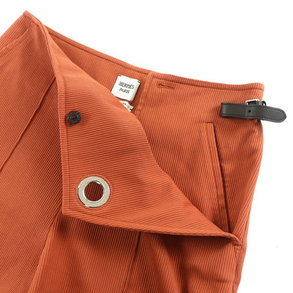 Hermes 22SS 2e0405d6 100% Cotton Centerline Wide Pants With Belt Hardware