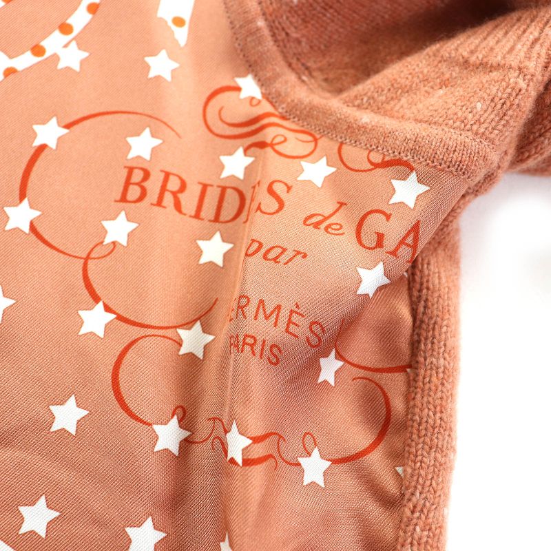 Hermes Brides De Gala Brides De Gala 100% Silk Cashmere Blend ROSE AUBE Twill