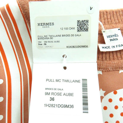 Hermes Brides De Gala Brides De Gala 100% Silk Cashmere Blend ROSE AUBE Twill