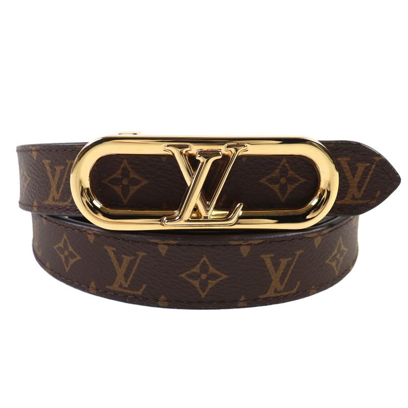 Louis Vuitton M0690 My LV Chain Reversible Monogram Leather Belt Brown/black