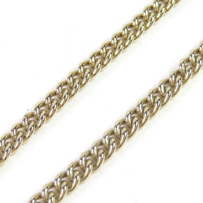 CHANEL B25A Coco Mark Rhinestone Logo Medal Top Pendant Necklace Gold With Box