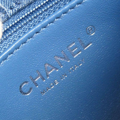 CHANEL As3829 Denim Mini Matelasse Coco Mark Camelia Chain Shoulder Bag Random