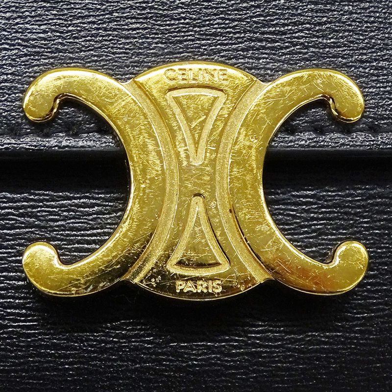 Celine Wallet Women's Branded Trifold Wallet Shiny Calfskin Small Flap Wallet