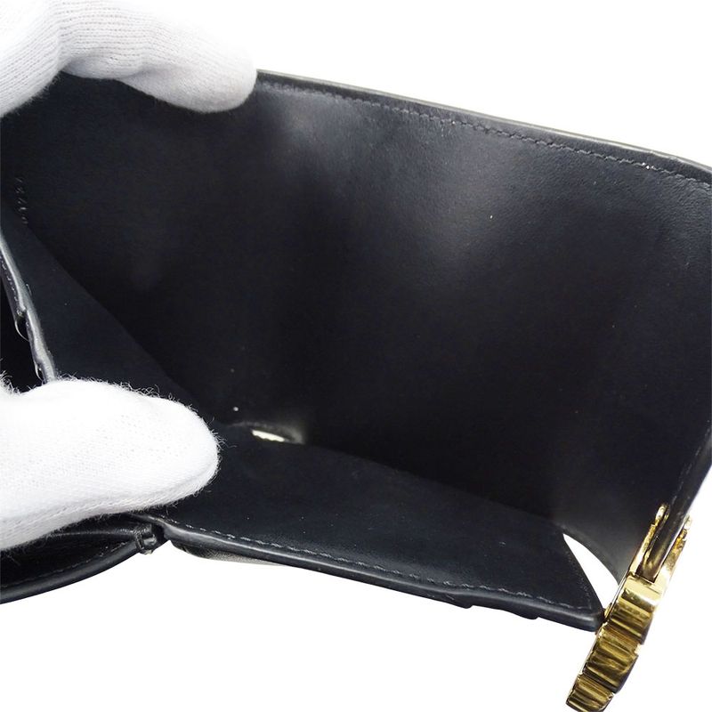 Celine Wallet Women's Branded Trifold Wallet Shiny Calfskin Small Flap Wallet