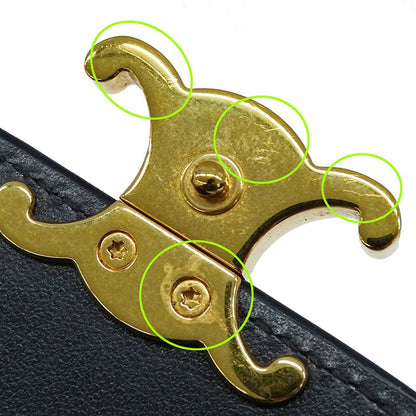 Celine Wallet Women's Branded Trifold Wallet Shiny Calfskin Small Flap Wallet