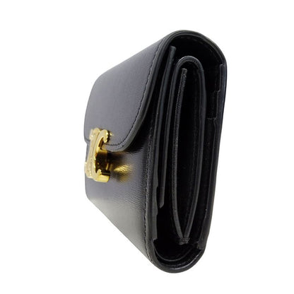 Celine Wallet Women's Branded Trifold Wallet Shiny Calfskin Small Flap Wallet