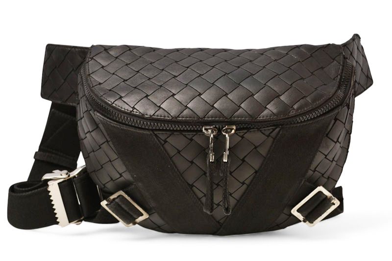 Bottega Veneta Bag Body Bag Bottega Veneta Intrecciato 652551 Rubber Black Men's
