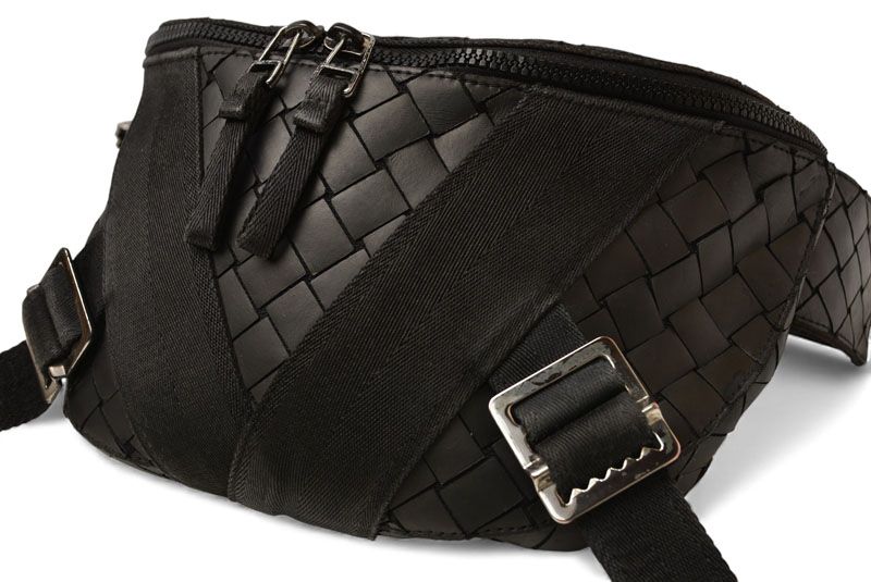 Bottega Veneta Bag Body Bag Bottega Veneta Intrecciato 652551 Rubber Black Men's