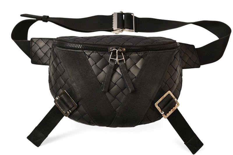 Bottega Veneta Bag Body Bag Bottega Veneta Intrecciato 652551 Rubber Black Men's