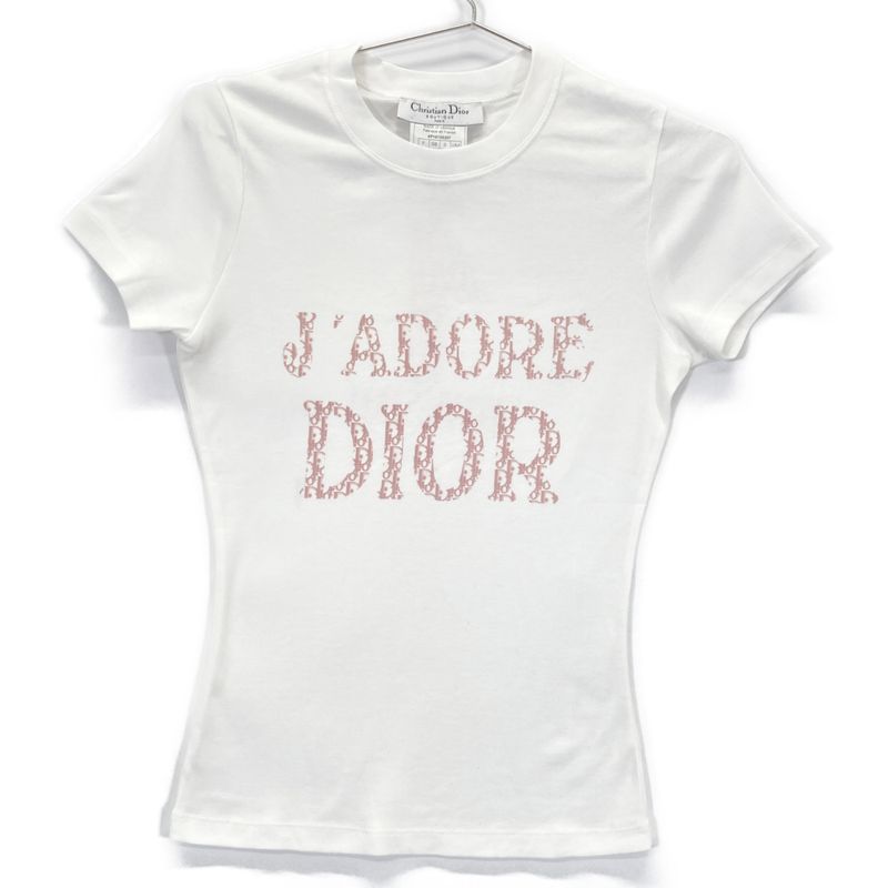 Christian DIOR 4p16155207 White J'adore DIOR Short Sleeve T-shirt 38