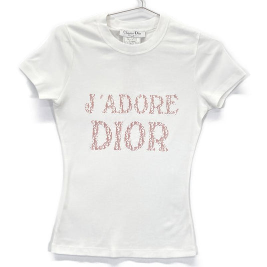 Christian DIOR 4p16155207 White J'adore DIOR Short Sleeve T-shirt 38