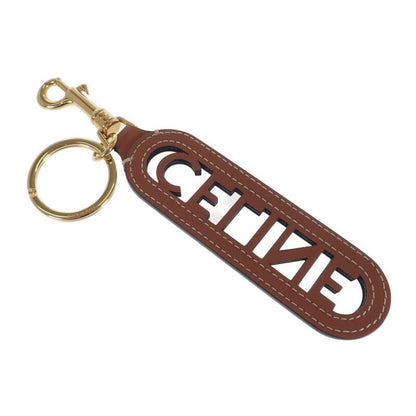 [AB Rank] Celine Perforated Key Ring Charm Logo Key Holder 49i733dsd.04lu Calf