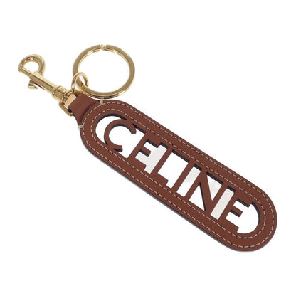 [AB Rank] Celine Perforated Key Ring Charm Logo Key Holder 49i733dsd.04lu Calf