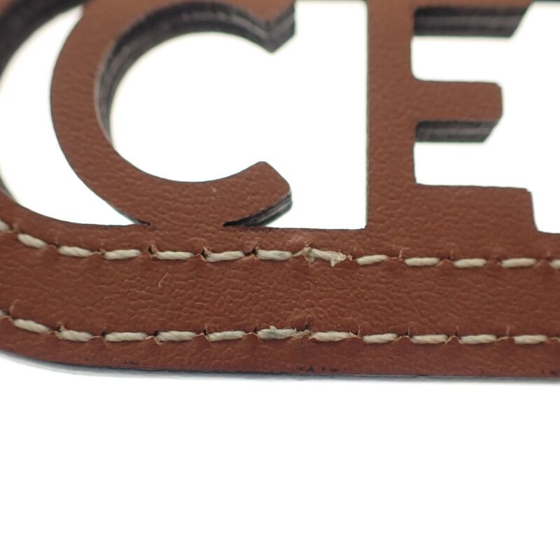 [AB Rank] Celine Perforated Key Ring Charm Logo Key Holder 49i733dsd.04lu Calf