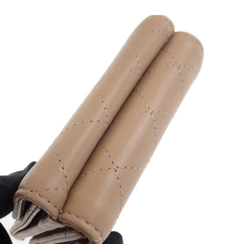 Chanel Small Flap Wallet Ap3882_b16247_nw781 Trifold Wallet Calf Beige Ladies