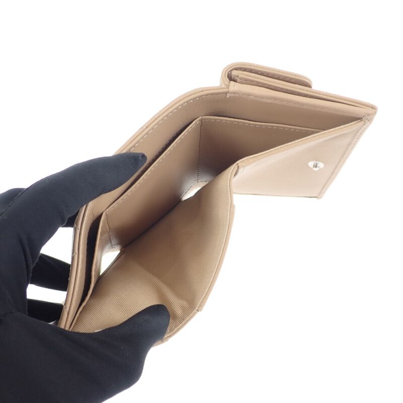 Chanel Small Flap Wallet Ap3882_b16247_nw781 Trifold Wallet Calf Beige Ladies