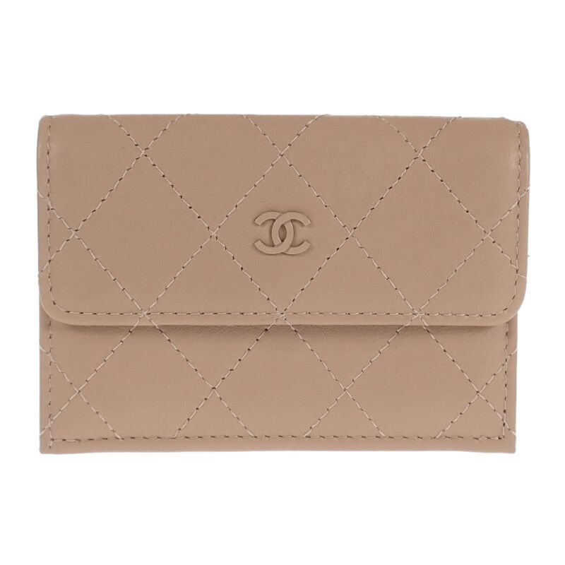 Chanel Small Flap Wallet Ap3882_b16247_nw781 Trifold Wallet Calf Beige Ladies