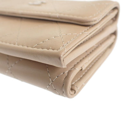 Chanel Small Flap Wallet Ap3882_b16247_nw781 Trifold Wallet Calf Beige Ladies