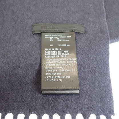 [A Rank] Prada Triangle Logo 2fs047_2cop_f0008 Scarf Silk Cashmere Navy Men's