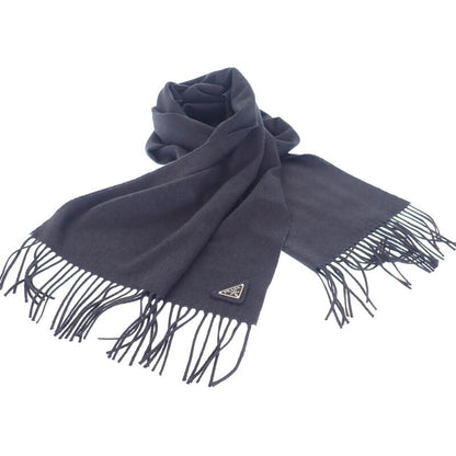 [A Rank] Prada Triangle Logo 2fs047_2cop_f0008 Scarf Silk Cashmere Navy Men's