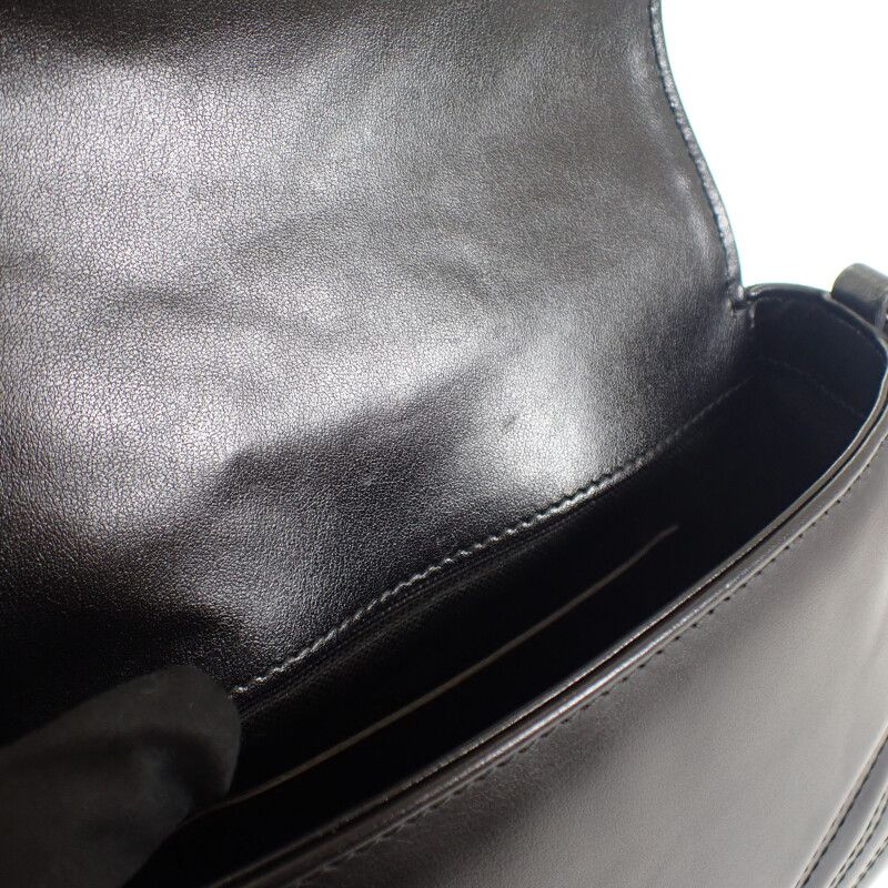 Gucci GG Marmont Quilted Leather Chain 739681 Shoulder Bag Calf Black Ladies