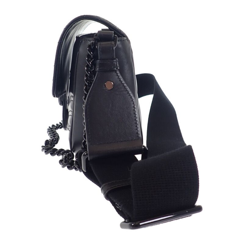 Gucci GG Marmont Quilted Leather Chain 739681 Shoulder Bag Calf Black Ladies