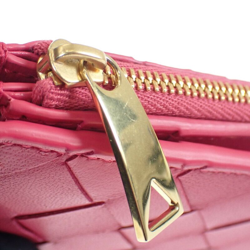 Bottega Veneta Small Wallet 742330 Bifold Wallet Intrecciato Pink Ladies Gift