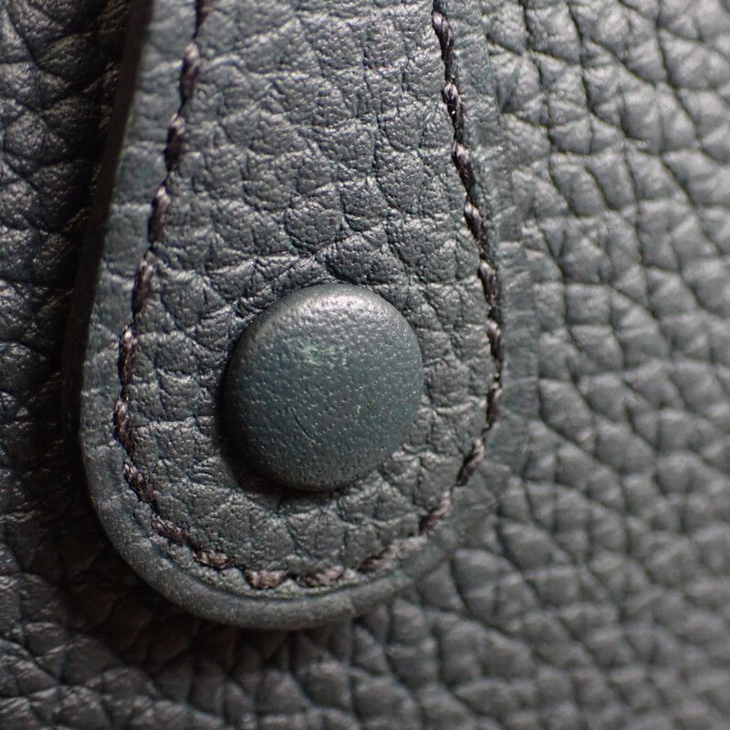 Hermes Evelyn TPM Shoulder Bag Taurillon Clemence Vert Chypre Gold Hardware