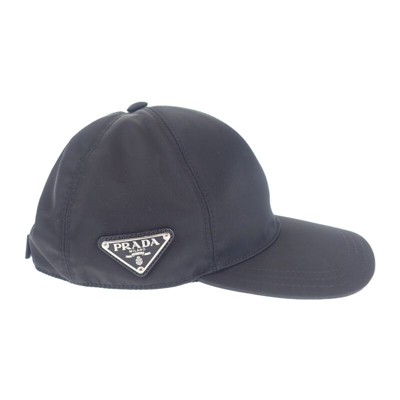 Prada Re-nylon Baseball Size S 2hc274 Cap Nylon Black Ladies Casual Fashionable