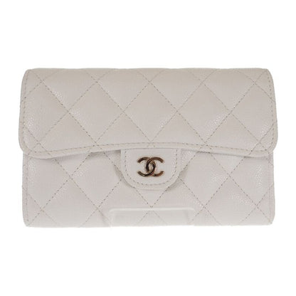 Chanel Medium Classic Flap Wallet Ap0232_b33352_10601 Bifold Wallet Caviar Skin